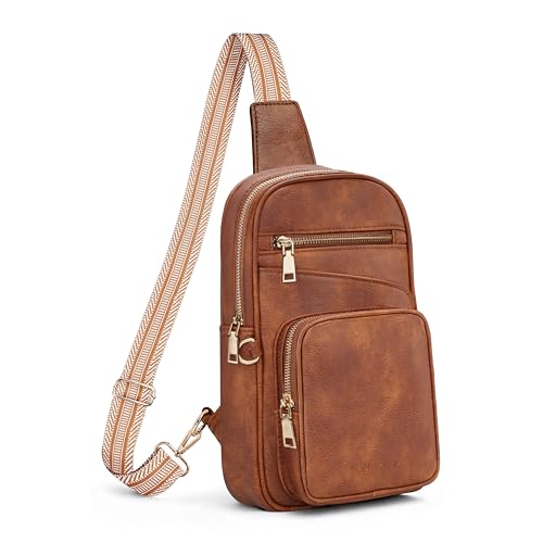 Image of Sling Bag for Women,Anti Theft Crossbody Bag,RFID Travel Purse | Vegan Leather Crossbody Purse,Multi Pocket Organizer,RFID Sling Bag,Hidden Rear Pocket,Adjustable Strap,Travel Bag