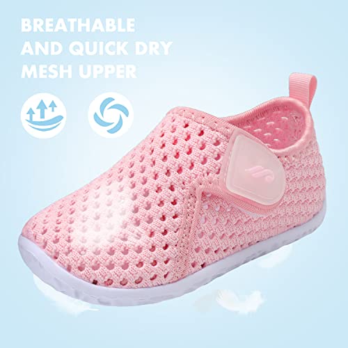 JIASUQI Fashion Outdoor Sports Water Aqua Skin Water Shoes Casual Beach Sandals for Baby Mesh Pink 2-2.5 Years - Thumbnail 4