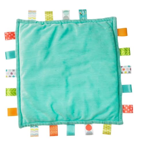 Image of Taggies Lovey for Baby Security Blankets Original Comfy Blanket with Sensory Tags, 12 x 12-Inches, Drax Dragon