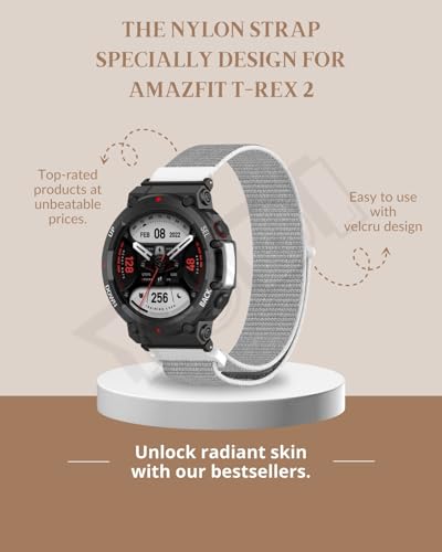 Image of YODI Strap Band Compatible with Amazfit T-Rex 2 Smartwatch Only Soft Silicone | Nylon | Chain | Leather Watch Straps with Installation Adjuster Tool For Amazfit TRex 2