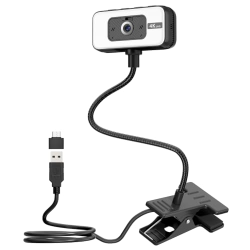 Image of Danyesth 4K Webcam for PC, USB Webcam 4K with Noise-Canceling Microphone