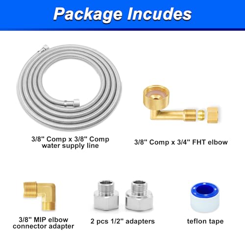 Dishwasher Installation Kit - 10FT Supply Line with Brass Elbows & Adapters by SPUREST - Used condition - Image 8