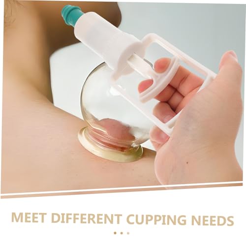 Accesorio de terapia de vacío manual con bomba de succión para ventosas de mano, diseño compacto y liviano, reemplazo para terapia de ventosas corporal miniatura 3