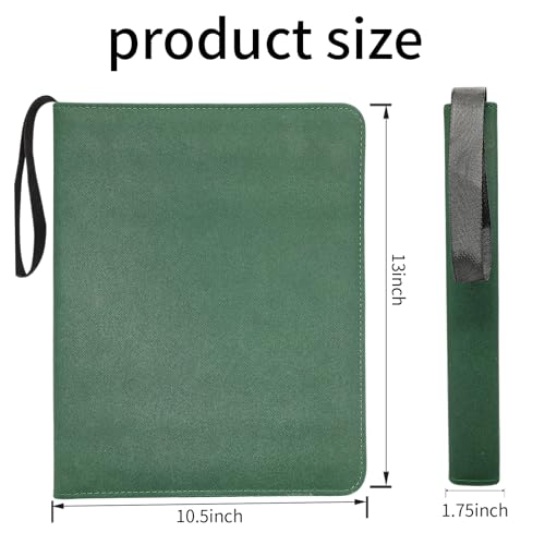 Image of Card Binder - 720 Capacity, Zippered Trading Card Holder for MTG, Sports & Collectible Cards - Acid-Free, Durable & Travel-Friendly Storage (Green dots, 9 Pocke)