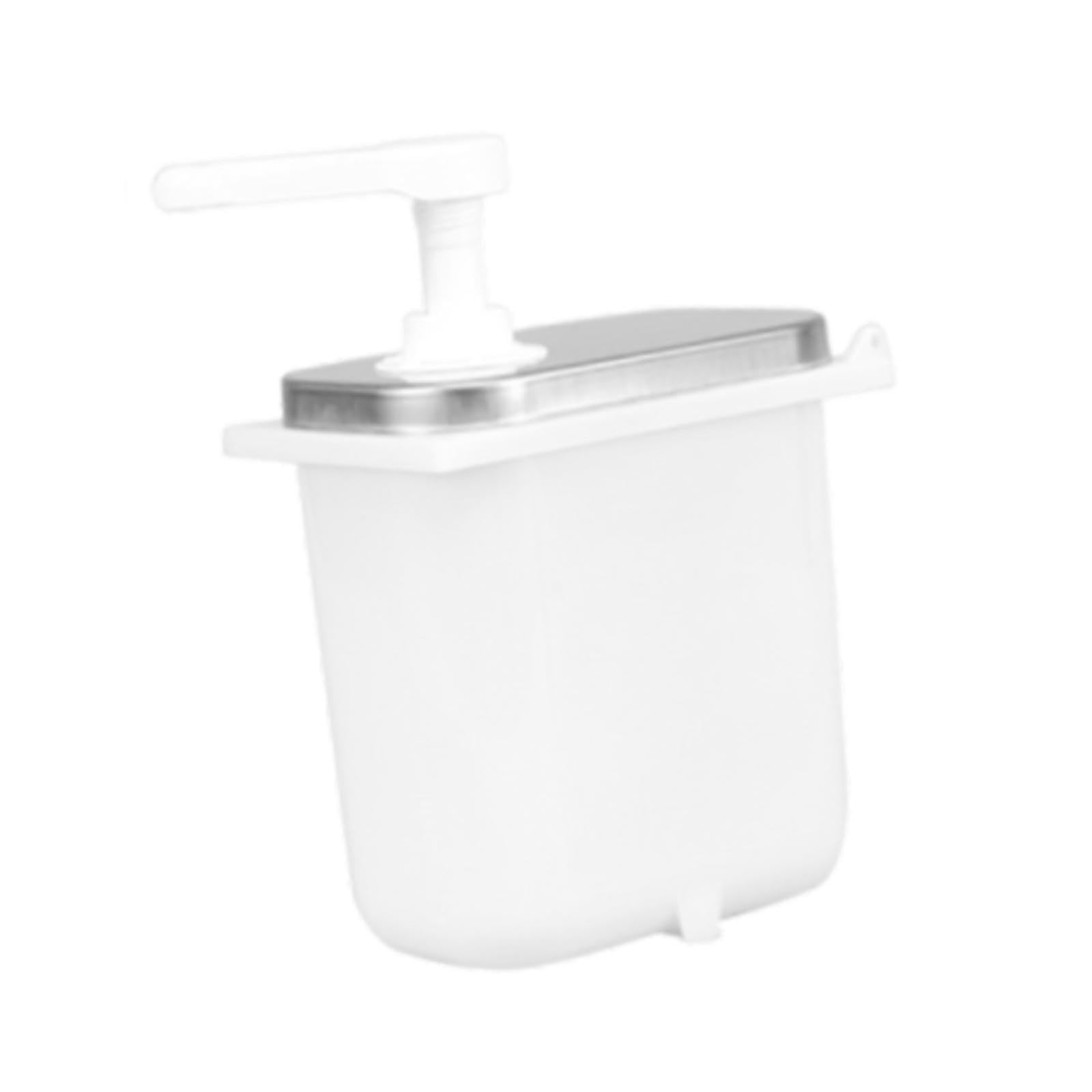 perfk Saucenspender Pumpe Ketchup Sirup Pumpe 2 l Sirup Fructose Druckflasche Sirup Flasche Gewürzpumpe für Hotel Gebrauchsbuffet, 2l Weiß