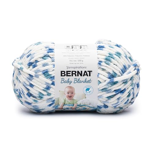 Image of Bernat Baby Blanket Blueberry DOT Yarn - 1 Pack of 300g /10.5 oz - 100% Polyester - #6 Super Bulky - 220 Yards - Knitting /Crochet