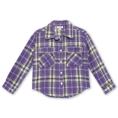 Speechless Girls' Plaid Button Down Flannel Shirt