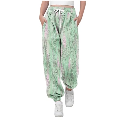 Girls Graphic Print Sweatpants Athletic Drawstring Joggers Cute Track Pants with Pockets for Kids 3-14 Years