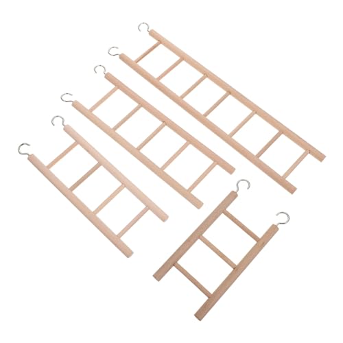 GALPADA Parrot Climbing Ladders 4pcs Wooden Ladder for Parrots Toys Bird Stair Climbing Toy Set Wood