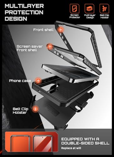 Image of SUPCASE for Samsung Galaxy S26 Ultra Case with Stand (UB Pro Mag), [2 Front Frames] [Compatible with Wireless Charge] [Built-in Screen Protector & Belt-Clip] Protective Phone Case for S26 Ultra,Aramid