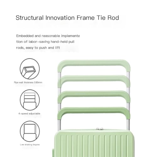 Duffle Bag Simple Wide Trolley Suitcase For Women, Universal Wheel Suitcase, Password Box, Male Accommodation Suitcase Suitcase Tags(Pink)3