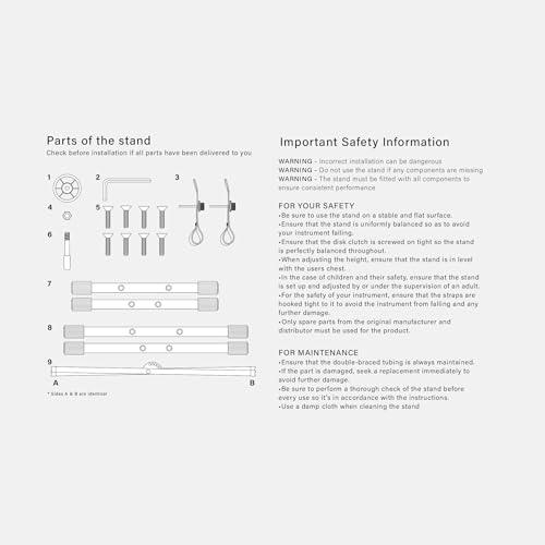 Kadence Heavy-Duty, Double-X, Adjustable Piano Keyboard Stand with Locking Straps (NK13-3kg Dual Braced) (Image - 6)