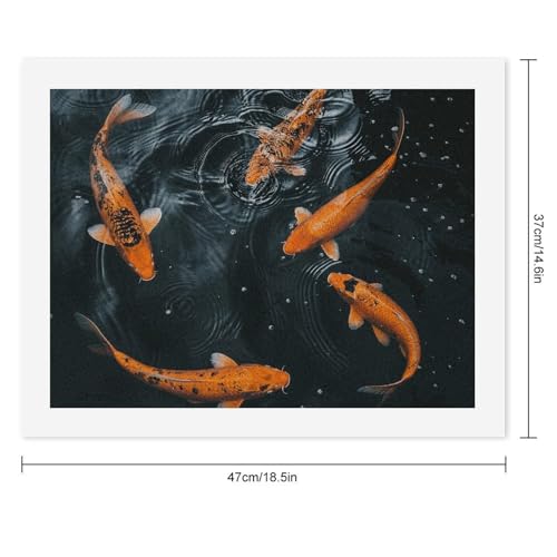 Kit de pintura por números de pez naranja el regalo ideal para aficionados al óleo 2