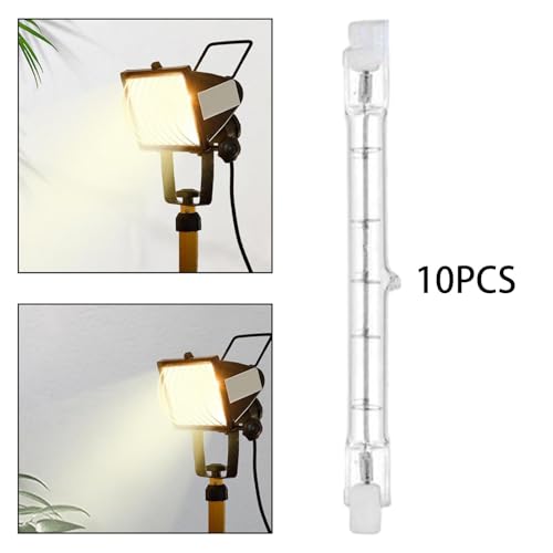 Generic 10x filamento luzes de inundação tubo luz r7s economia energia holofotes tubos halogênio par