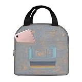 asbwuo Sac à lunch isotherme et réutilisable avec code de programmation pour femmes, hommes, travail, pique-nique et bureau