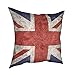 Federa per cuscino con bandiera del Regno Unito, in cotone, 45 x 45 cm, per uomini e donne, soggiorno, camera da letto, divano, decorazione per interni ed esterni