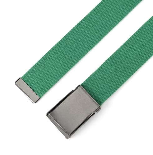 Image of Mile High Life Canvas Web Belt | Cut to Fit Up to 52 inch | Flip-Top Matte Silver Nickel Buckle 12 Colors