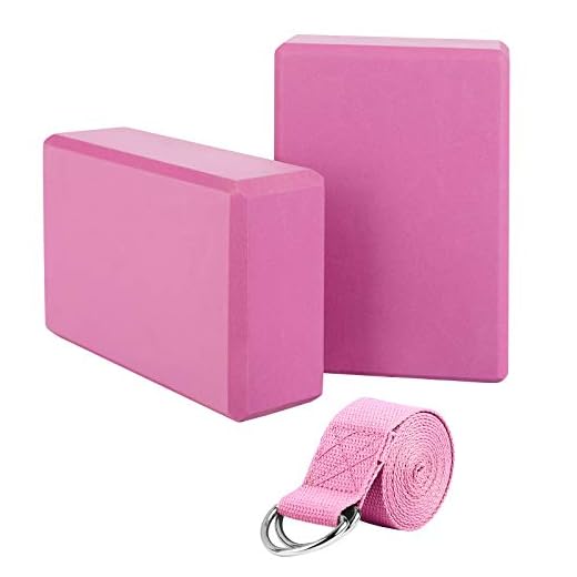 JIM'S STORE Yoga Blocks Foam Pilates Bricks Yoga Relaxation 2 st med rem för fitnessövningar EVA Foam Blocks