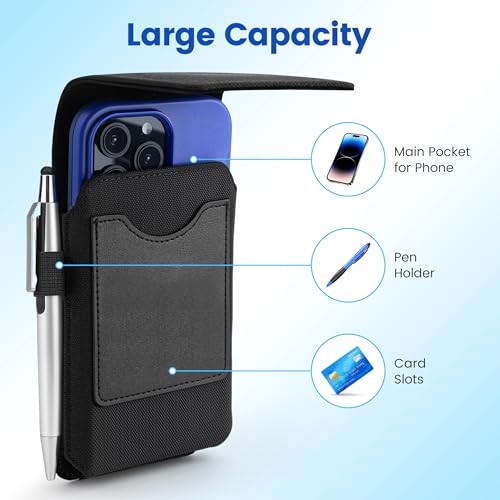 Étui de ceinture pour iPhone 14 Pro Max en similicuir résistant et durable - 4