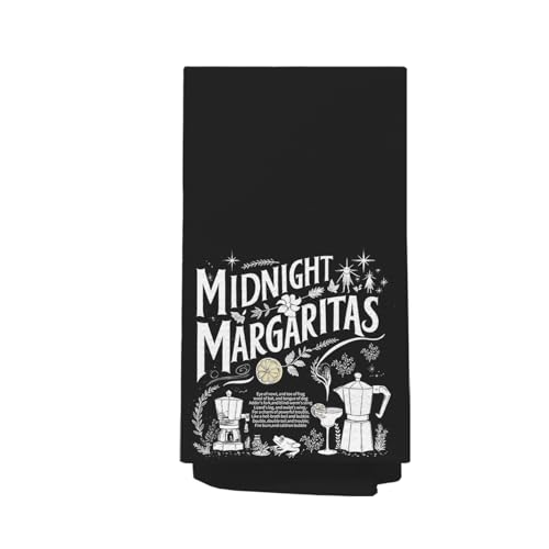 IAFQWDS Witchy Midnight Margaritas Cocktail Kitchen Towels Witchy Halloween Dish Tea Bar Towels for Home Bar Halloween Party Practical Magic Gifts Hand Towel for Bathroom Kitchen 16x24 Inch