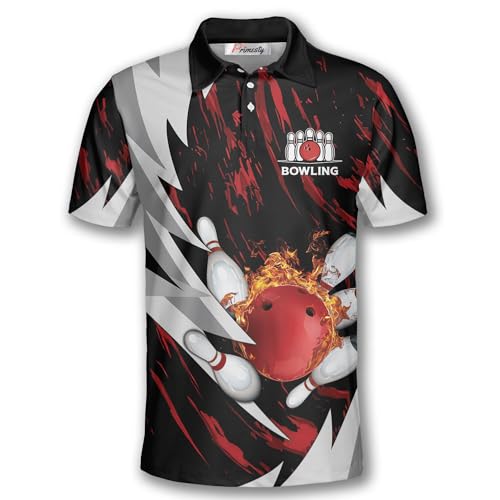 PRIMESTY Camisetas de boliche presente para amantes de boliche, camisa de boliche para homens e mulh