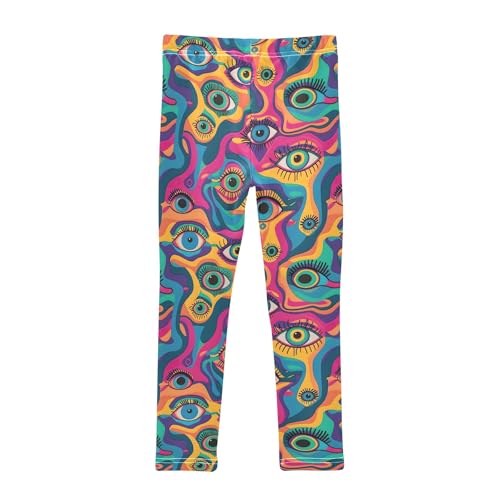 Colorful Eyes Girls Leggings Athletic Pants Tights Stretch Bottom2