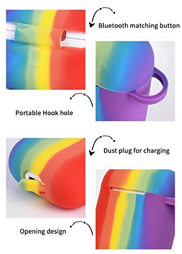Image of Colorcase Silicone Shock Proof Protection Sleeve Skin Carrying Bag Box Cover Case for Apple AirPods Wireless Headset Earphone (Multicolor)