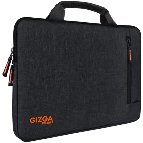Gizga Essentials 14.1 Inch Laptop Sleeve Case Cover Pouch Bag with Handle & Front Pocket| Slim & Water-Resistant Nylon Fabric with Shockproof Foam Pad