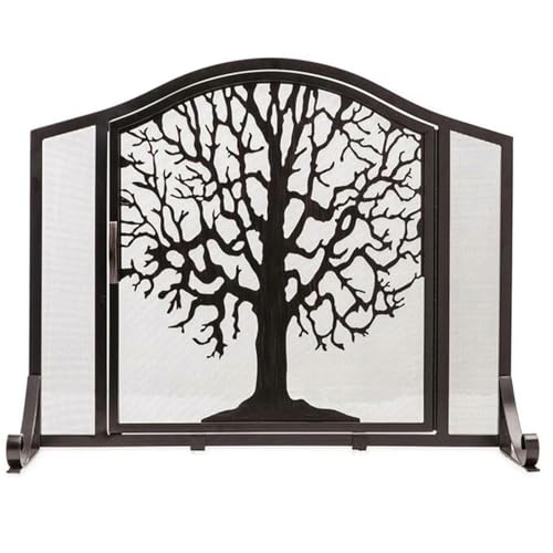 Protector de chispas con puerta batiente para chimeneas de salón seguras 2