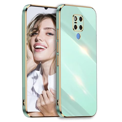 POUHYE Funda para Huawei Mate 20 X 4G/5G Carcasa Silicona, Protección Cámara Ultra Fina Galvanizado Suave TPU Bumper Resistente Antigolpes Móvil Case para Huawei Mate 20 X 4G/5G Verde