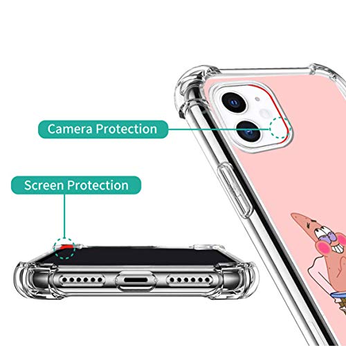 Zymotorized Clear Iphone 11 Case Cartoon Design Soft Tpu Bumper And Anti-Scratch Pc With 4 Corners Shockproof Protection, Phone For 6.1 In (Spongebob-Patrick) #TOP2
