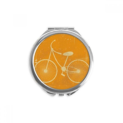 Vélo sport miroir portable de poche jaune pour corriger son maquillage partout