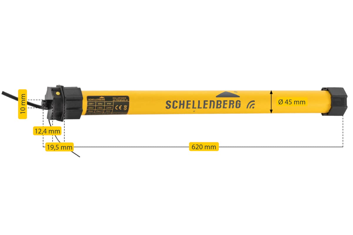 Schellenberg 21241 Moteur Radio pour Volets roulants Premium 40 Nm Maxi