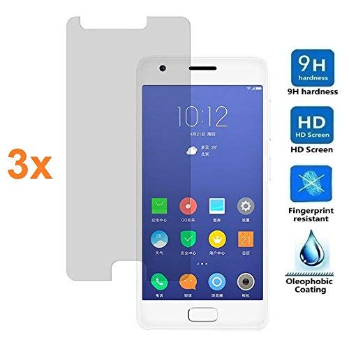 REY 3X Protector de Pantalla para Lenovo ZUK Z2, Cristal Vidrio Templado Premium
