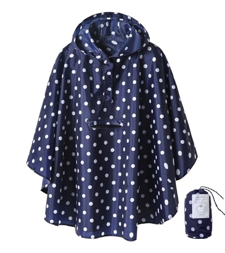 Image of SaphiRose Lightweight Kids Rain Poncho Jacket Waterproof Outwear Rain Coat