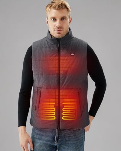 DEWBU Heated Vest for Men with 12V Battery Pack, Multiple Power Supply Methods Lightweight Heated Insulated Clothes 6