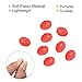 PATIKIL 8x5mm Luminous Fishing Beads, 200 Pieces Soft Plastic Glow Fishing Bait Eggs Rig Bead Tackle Tool Oval, Red