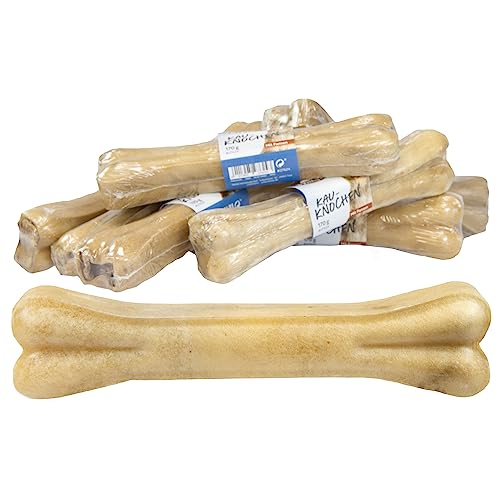 Schecker Kauknochen für den Hund - mit Reiner Pansen - Füllung - proteinreich - mit Rinderhaut 1,5 kg (10 Stck.) a 21 cm