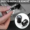 Tire Valve Stem Caps for BMW X1 X3 M3 M5 X1 X5 X6 Z4 3 5 7 Metal Car Wheel Air caps Auto Valve Stem Caps Accessories 4 Pack Black #1
