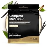Protein Works | Complete Meal 360 - GOLD Innovation, Premium Meal Replacement Shake, High Protein, 165 Health Benefits, 24 Vitamins & Minerals, Omega 3, Vanilla Crème, 10 Meals, 1kg