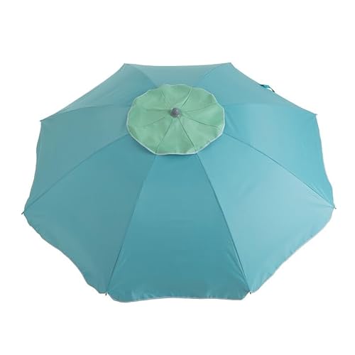 AREMAR Ombrellone da spiaggia antivento Airvent, protezione UV, aste in fibra di vetro e custodia per il trasporto (180 cm. Turchese)