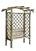 Produktbild G&C Linton Pergola aus Holz  mit Bank, Seitengittern und Rosenbogen  Maße: H208 x 180 x 85 cm