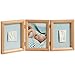 Produktbild Baby Art - Bilderrahmen dreiteilig mit Gipsabdruck und Foto für Baby Fußabdruck oder Handabdruck, My Baby Touch, eckig, honey