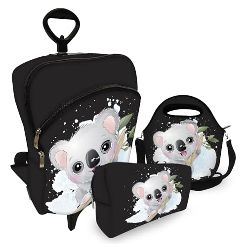 Kit Escolar Mochila C/Roda+Lancheira+Estojo Coala