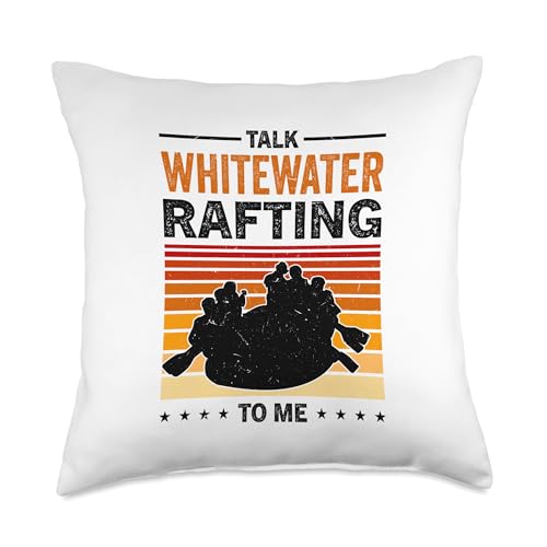 Funny Whitewater Raft Guide Design for Whitewater Rafting Throw Pillow