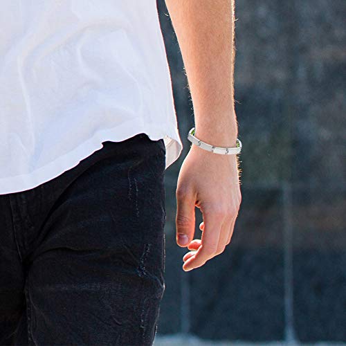 Stainless Steel Link Green & Yellow Beads Orula Babalawo Bracelet 8" - Green and Yellow Beaded Bracelet - Protection Jewelry Gifts for Adults3