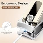 FAMILIFE Manicure Set, Nail Clippers Pedicure Tool, 8 pcs Stainless Steel Manicure Kit Professional Grooming Tool, Nail Kit with Portable Brown Leather Travel Case Luxury Gifts for Men - Image 4