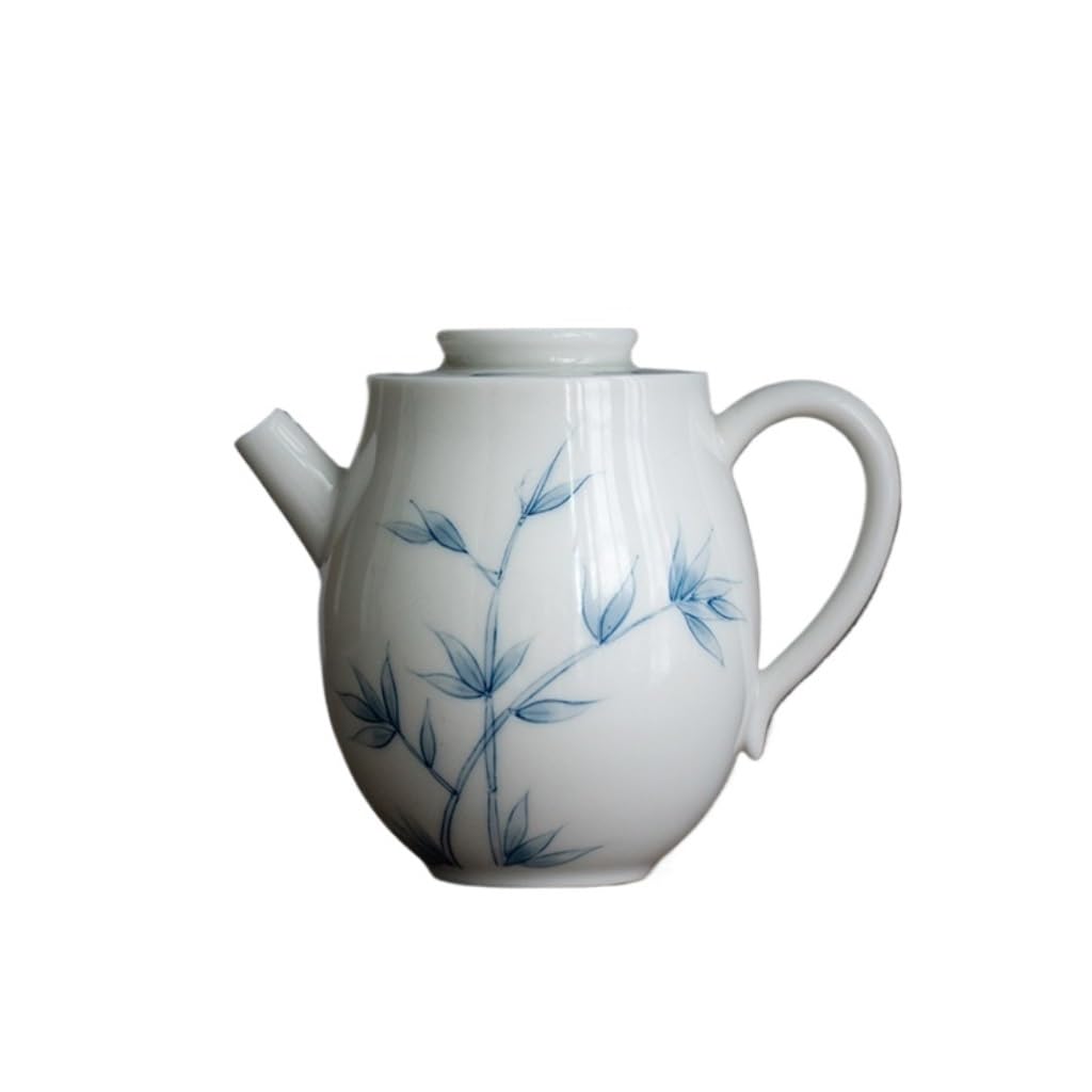 Dzbanek do herbaty ziołowej, biały, porcelanowy, ręcznie malowany, domowy, pojedynczy ceramiczny zestaw do herbaty Kung Fu, chiński zaparzacz do herbaty, odpowiedni do domu, biura, zaparzacz do herb