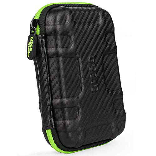 Image of Gizga Essentials Hard Drive Case Shell, 6.35cm /2.5-inch, Portable Storage Organizer Bag for Earphone USB Cable Power Bank Mobile Charger Digital Gadget Hard Disk, Water Resistance Material,Blackgreen