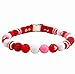 Pet Collar for Small Medium and Large Dogs Beaded Silicone Dog Necklace Handmade Girl Bling Fancy Female Cats Pretty Pearls Perla (Valentine Day)